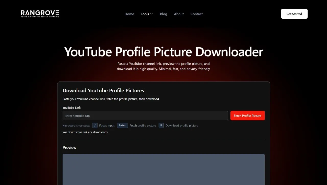 YouTube Channel Profile Picture Preview